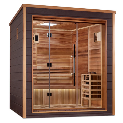 Golden Designs "Drammen" 3 Person Outdoor-Indoor Traditional Sauna (GDI-8203-01)