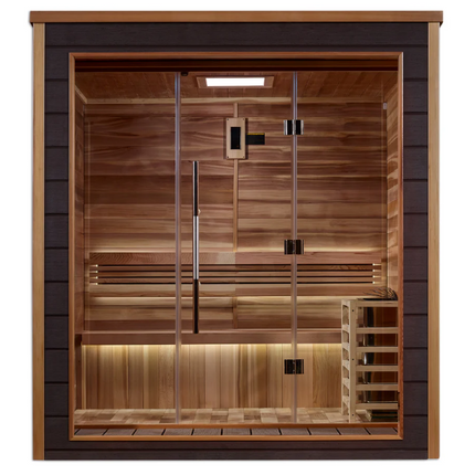 Golden Designs "Drammen" 3 Person Outdoor-Indoor Traditional Sauna (GDI-8203-01)