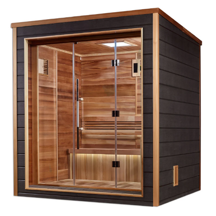 Golden Designs "Drammen" 3 Person Outdoor-Indoor Traditional Sauna (GDI-8203-01)
