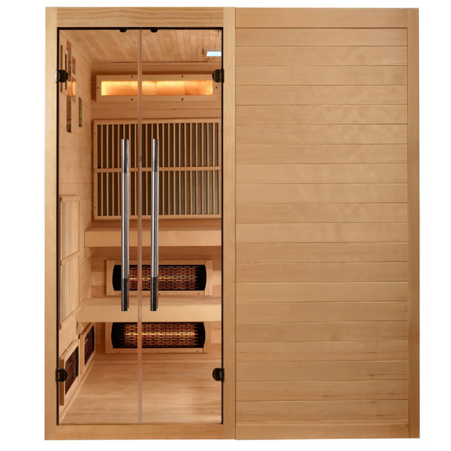 2025 Golden Designs "Toledo" 6 Person Hybrid Sauna (Indoor) Full Spectrum and Harvia Traditional Stove (GDI-8360-01)