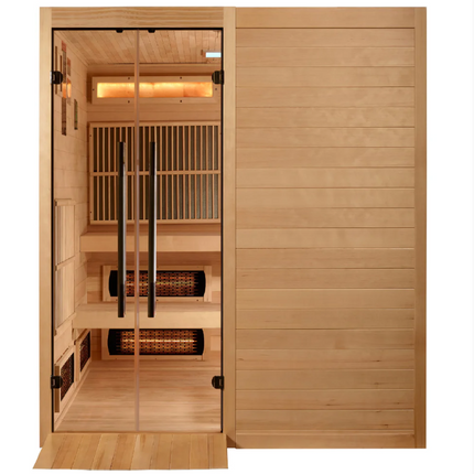 2025 Golden Designs "Toledo" 6 Person Hybrid Sauna (Indoor) Full Spectrum and Harvia Traditional Stove (GDI-8360-01)