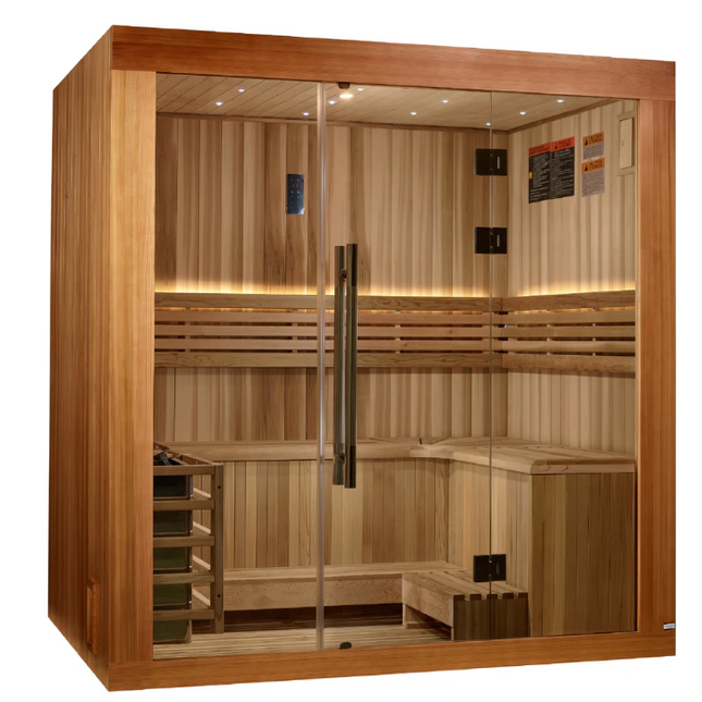2025 Golden Designs Updated "Copenhagen" 3 Person Traditional Sauna (GDI-7389-02)