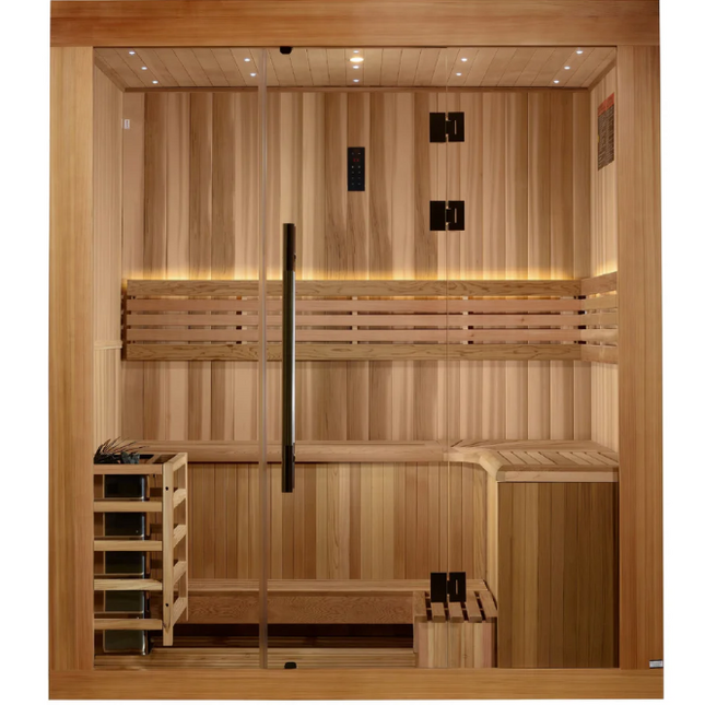 2025 Golden Designs Updated "Copenhagen" 3 Person Traditional Sauna (GDI-7389-02)