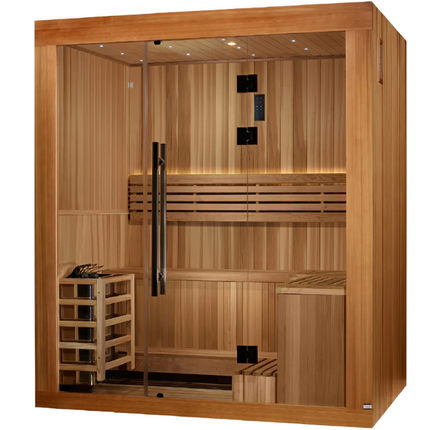 2025 Golden Designs Updated "Copenhagen" 3 Person Traditional Sauna (GDI-7389-02)