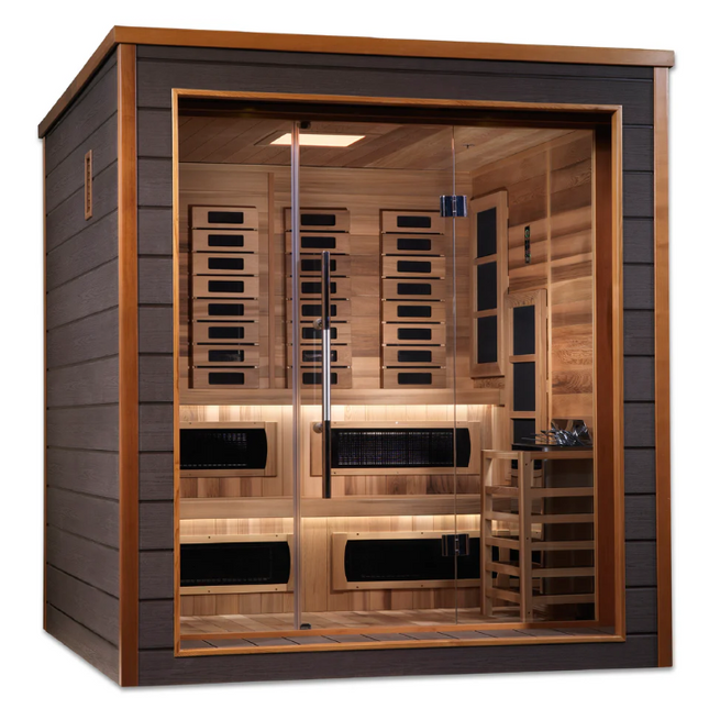 Golden Designs "Karlstad" 6 Person Outdoor-Indoor PureTech™ Hybrid Full Spectrum Sauna (GDI-8226-01)
