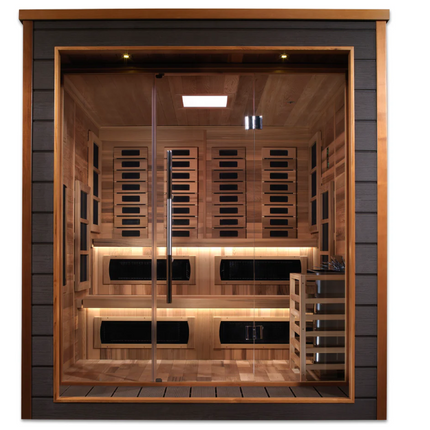 Golden Designs "Karlstad" 6 Person Outdoor-Indoor PureTech™ Hybrid Full Spectrum Sauna (GDI-8226-01)