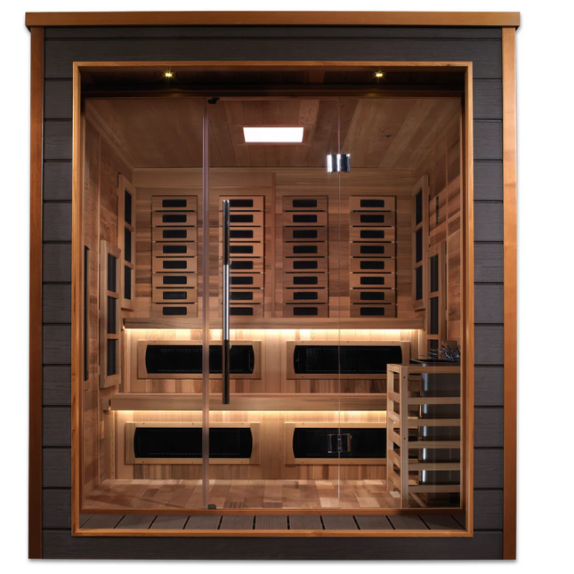 Golden Designs "Karlstad" 6 Person Outdoor-Indoor PureTech™ Hybrid Full Spectrum Sauna (GDI-8226-01)