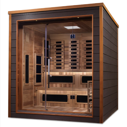 Golden Designs "Karlstad" 6 Person Outdoor-Indoor PureTech™ Hybrid Full Spectrum Sauna (GDI-8226-01)