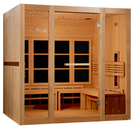 ***New 2026 Model*** Golden Designs 8 Person Full Spectrum Near Zero EMF FAR IR Sauna (GDI-6880-03 FS)