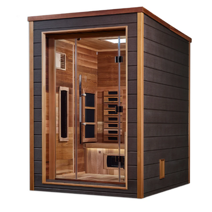 Golden Designs "Nora" 2 Person Outdoor-Indoor PureTech™ Hybrid Full Spectrum Sauna (GDI-8222-01)