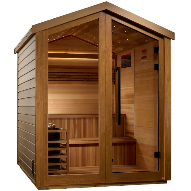 Golden Designs "Kaarina" 6 Person Barn Outdoor Traditional Sauna (GDI-8506-01)