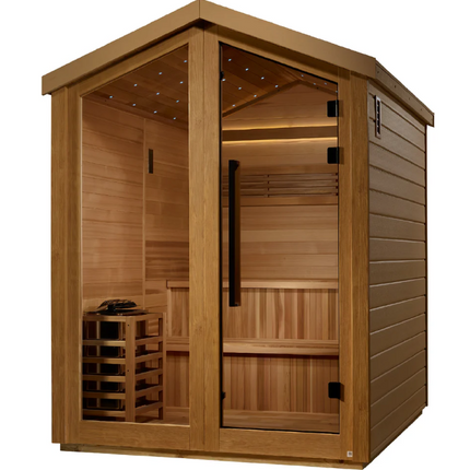 Golden Designs "Kaarina" 6 Person Barn Outdoor Traditional Sauna (GDI-8506-01)