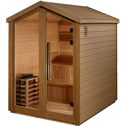 Golden Designs "Kaarina" 6 Person Barn Outdoor Traditional Sauna (GDI-8506-01)