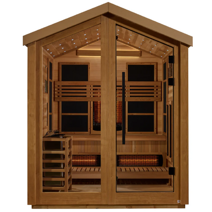 Golden Designs "Loviisa" 3 Person Barn Hybrid (PureTech™ Full Spectrum IR or Traditional Stove) Outdoor Sauna (GDI-8523-01)