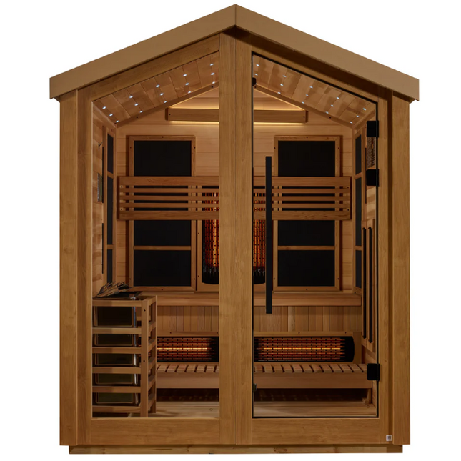 Golden Designs "Loviisa" 3 Person Barn Hybrid (PureTech™ Full Spectrum IR or Traditional Stove) Outdoor Sauna (GDI-8523-01)
