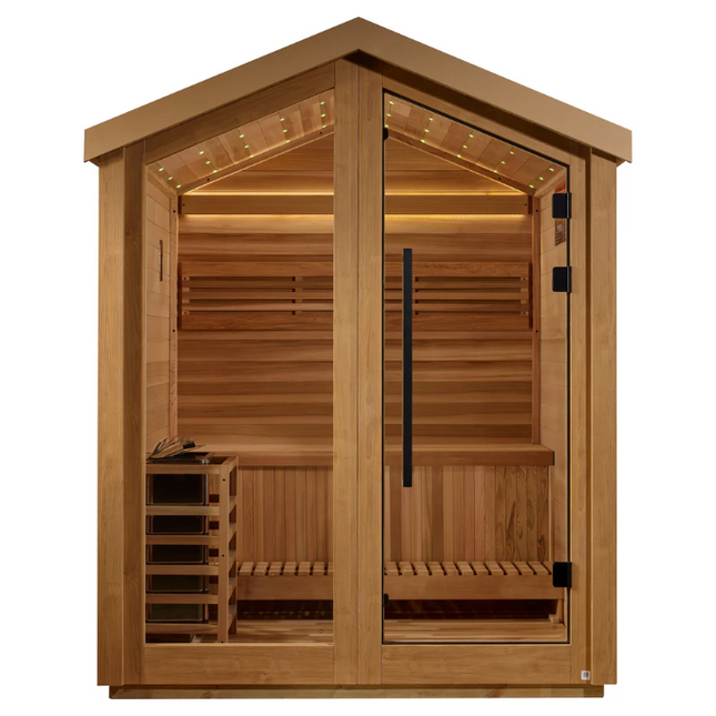 Golden Designs "Savonlinna" 3 Person Barn Outdoor Traditional Sauna (GDI-8503-01)