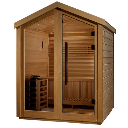 Golden Designs "Savonlinna" 3 Person Barn Outdoor Traditional Sauna (GDI-8503-01)