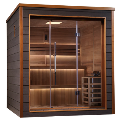 Golden Designs "Bergen" 6 Person Outdoor-Indoor Traditional Sauna (GDI-8206-01)