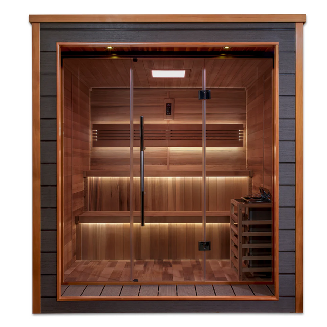 Golden Designs "Bergen" 6 Person Outdoor-Indoor Traditional Sauna (GDI-8206-01)