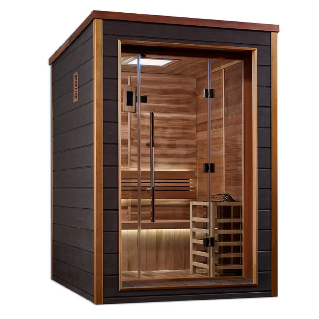 Golden Designs "Narvik" 2 Person Outdoor-Indoor Traditional Sauna (GDI-8202-01)