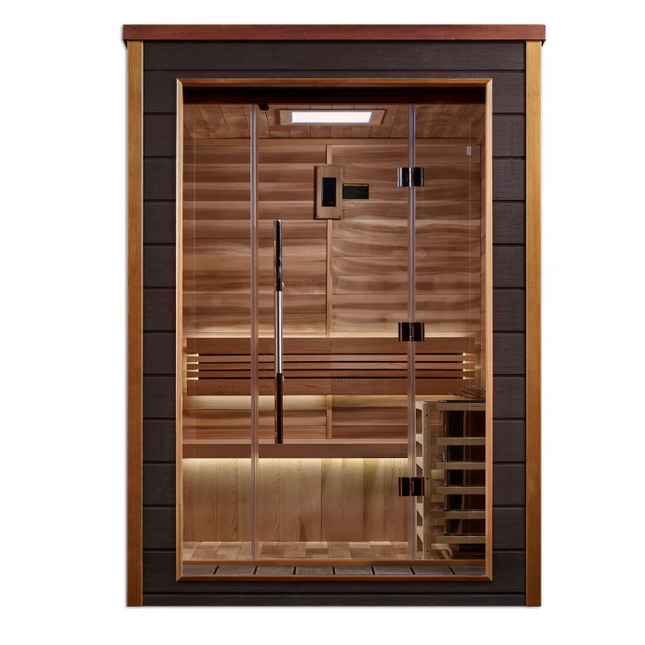 Golden Designs "Narvik" 2 Person Outdoor-Indoor Traditional Sauna (GDI-8202-01)