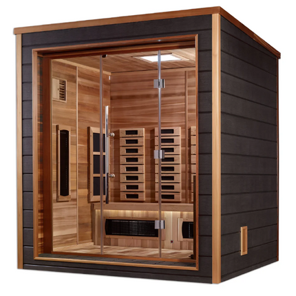 Golden Designs "Visby" 3 Person Outdoor-Indoor PureTech™ Hybrid Full Spectrum Sauna (GDI-8223-01)