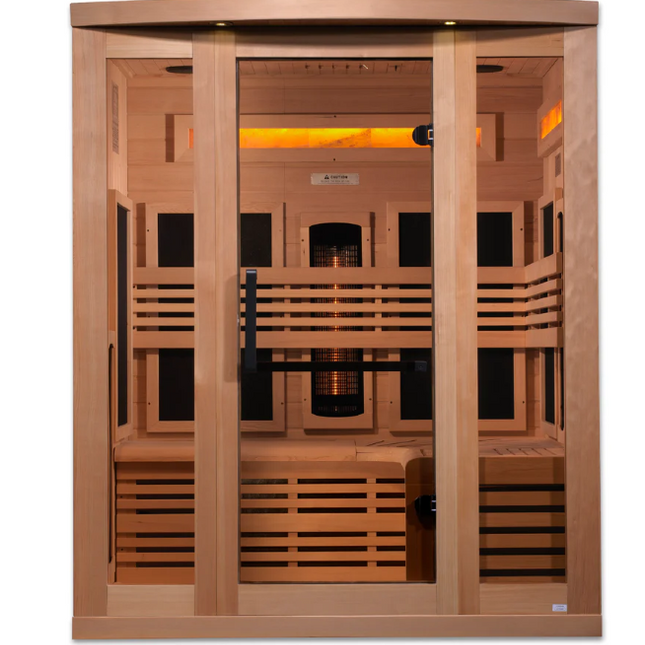 Golden Designs "Reserve Edition" 3 Person Near Zero EMF Full Spectrum with Himalayan Salt Bar (GDI-8230-01)
