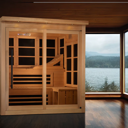 Golden Designs 6 Person Near Zero EMF Far IR Sauna (GDI-6996-02 Elite)