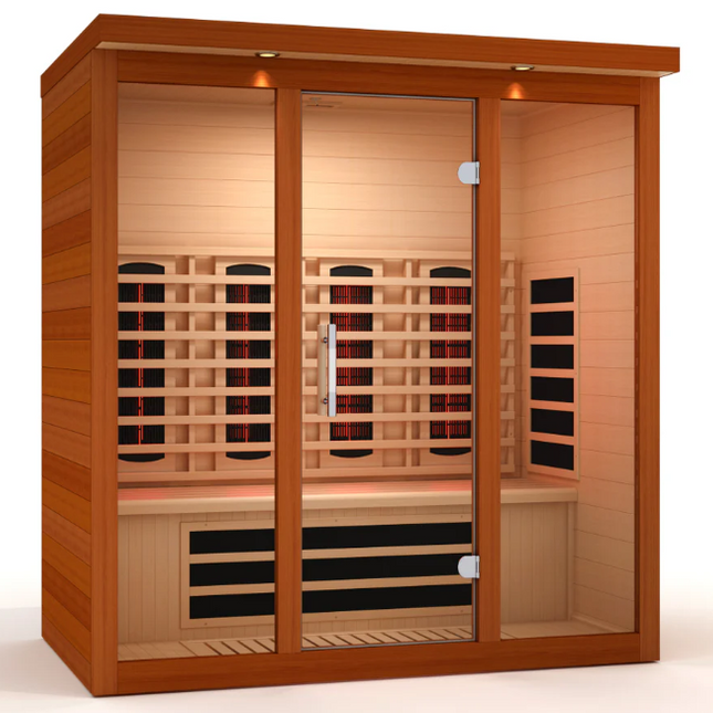 ***New 2026 Model*** Dynamic Vila Grande 4 Person Full Spectrum Nero Zero EMF FAR IR Sauna (DYN-6415-03 FS)