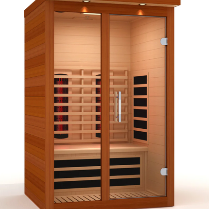 ***New 2026 Model*** Dynamic "Llumeneres" 2 Person Full Spectrum Nero Zero EMF FAR IR Sauna (DYN-6215-03 FS)