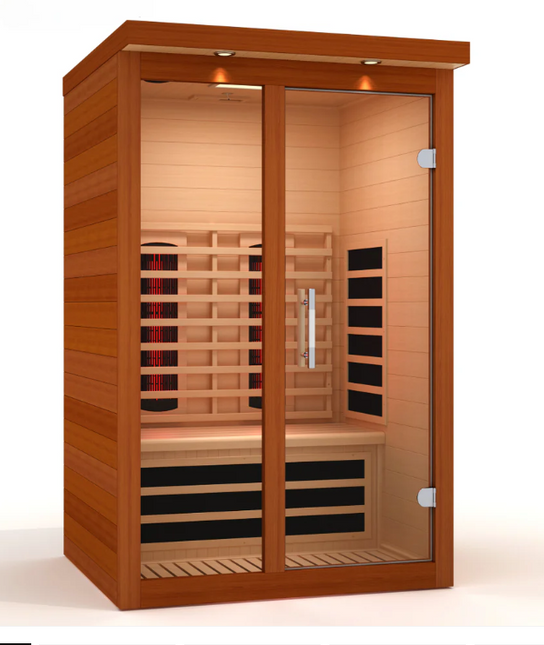 ***New 2026 Model*** Dynamic "Llumeneres" 2 Person Full Spectrum Nero Zero EMF FAR IR Sauna (DYN-6215-03 FS)