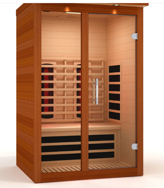 ***New 2026 Model*** Dynamic "Llumeneres" 2 Person Full Spectrum Nero Zero EMF FAR IR Sauna (DYN-6215-03 FS)