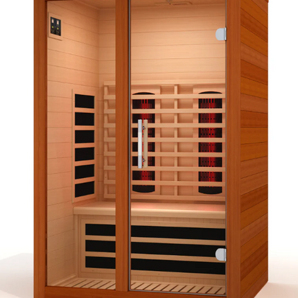 ***New 2026 Model*** Dynamic "Llumeneres" 2 Person Full Spectrum Nero Zero EMF FAR IR Sauna (DYN-6215-03 FS)