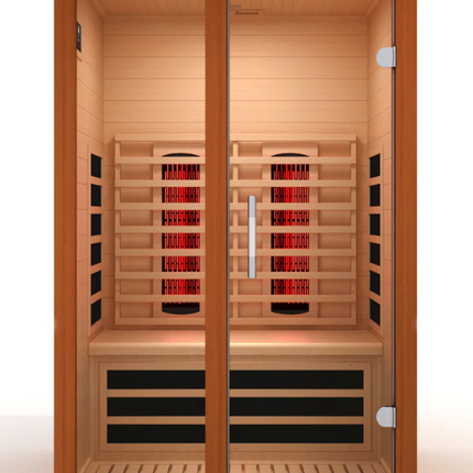 ***New 2026 Model*** Dynamic "Llumeneres" 2 Person Full Spectrum Nero Zero EMF FAR IR Sauna (DYN-6215-03 FS)