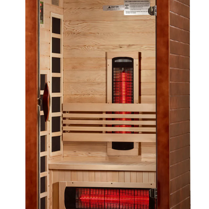 ***New 2026 Model*** Dynamic Santorini 1-2 Person Full Spectrum Near Zero EMF FAR IR Sauna (DYN-6009-03 FS)