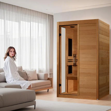 ***New 2026 Model*** Dynamic "Lucca" 2 Person Low EMF FAR IR Sauna (DYN-6215-05)