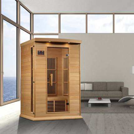 Maxxus 2 Person Near Zero EMF FAR IR Sauna (MX-K206-01-ZF HEM)