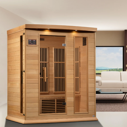 Maxxus 3 Person Near Zero EMF FAR IR Sauna (MX-K306-01-ZF HEM)