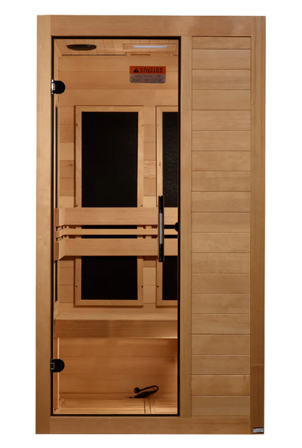 Maxxus "S-Line" 1 Person Ultra Low EMF FAR IR Sauna (MX-S106-01 ELITE)